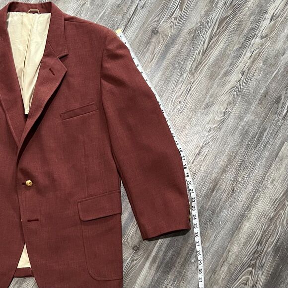 Rare Vintage 70's di Benedello Plum Wool Blazer Made in USA - Picture 8 of 12
